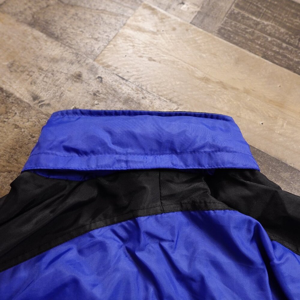 Marlboro windbreaker jacket full zip adult medium blue black rain proof vintage - Picture 10 of 14